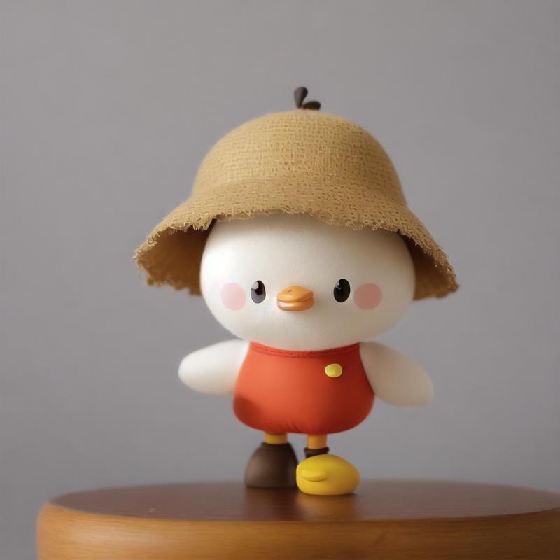 00048-1332061145-(masterpiece, best quality_1.1)Chibi,A cute duck   in a  dress with a  hat ,Soft light , white background,.png